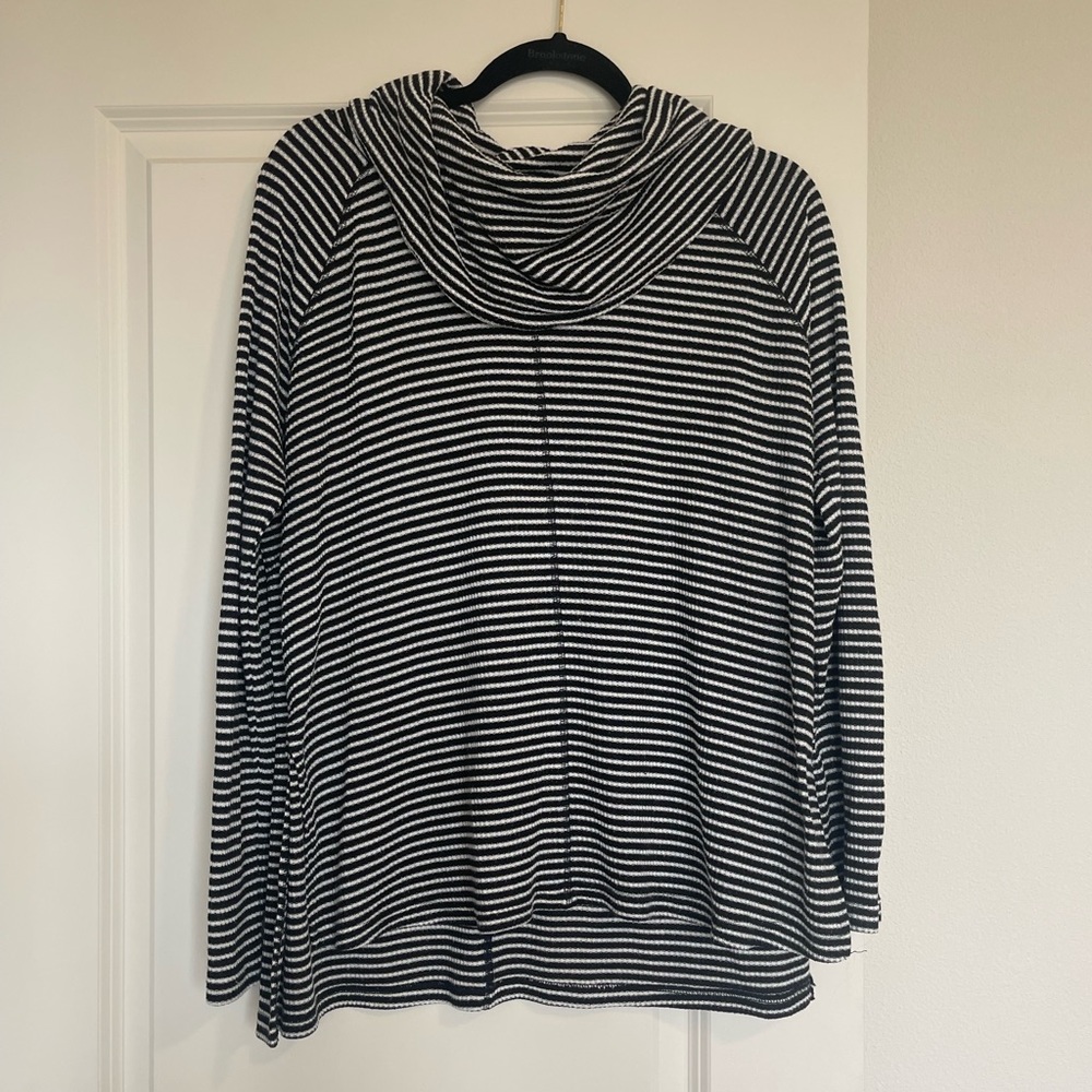 JACK stripped cowl neck sweater, size small